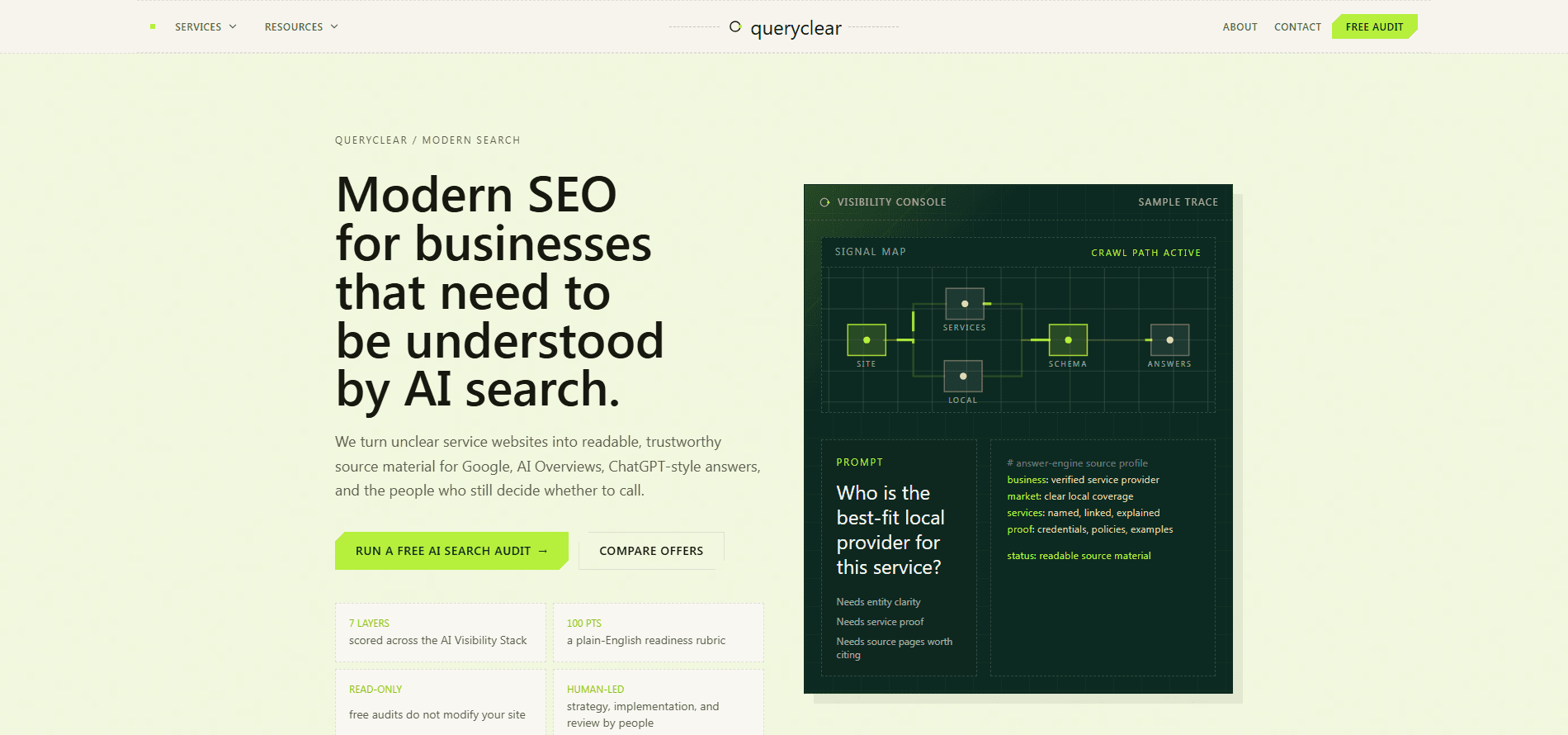 QueryClear - Productized Service Site
